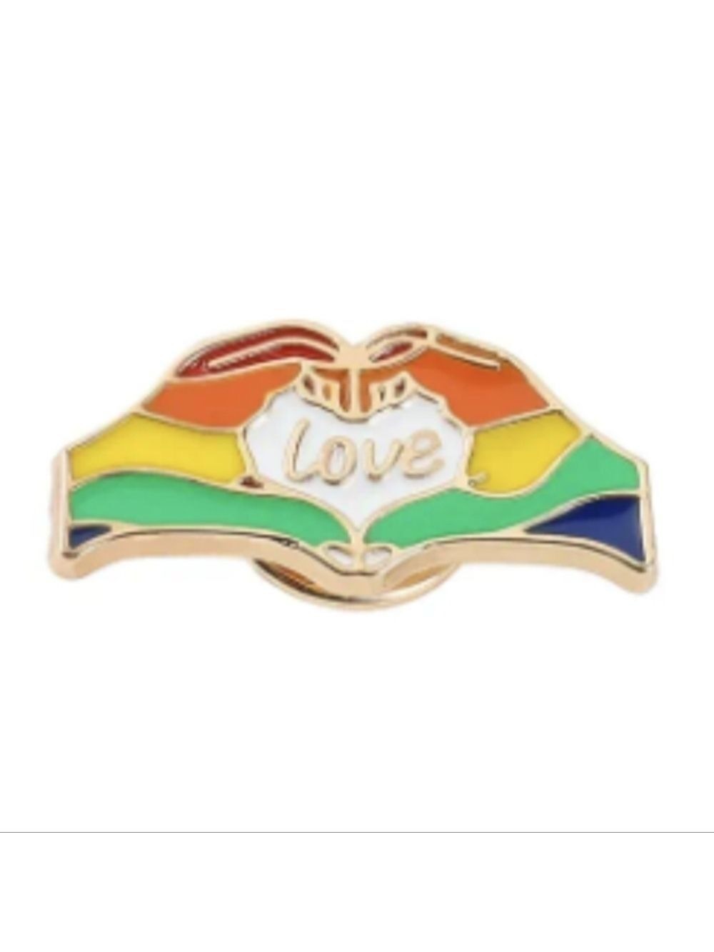 🌈 Pin  2-Handed Heart Holds Love